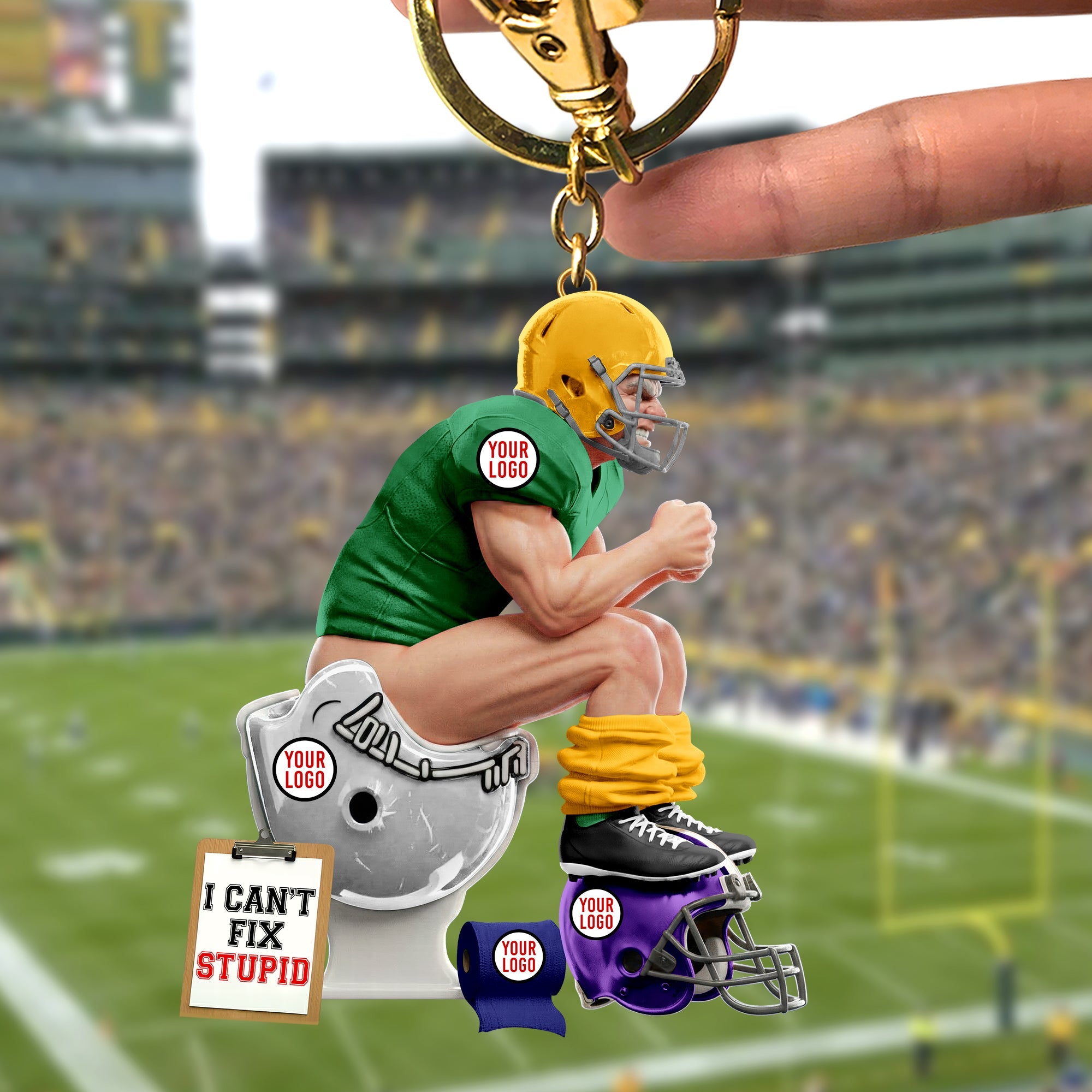 I Can't Fix Stupid Strong Rival Sports Keychain – Personalized Gifts for Sports Lovers Keychains PopCulturePrints