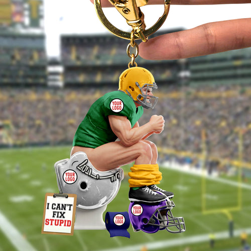 I Can't Fix Stupid Strong Rival Sports Keychain – Personalized Gifts for Sports Lovers Keychains PopCulturePrints