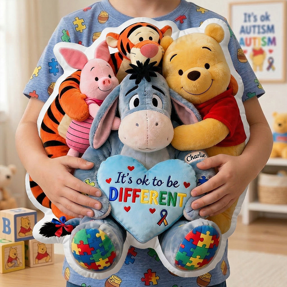 It's Okay to Be Different - Personalized Autism Pillow for Kids Pillow PopCulturePrints