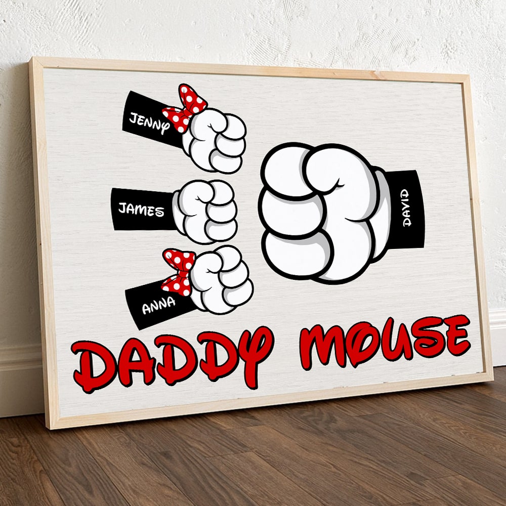 Custom Daddy Mouse Poster - Personalized Gifts for Dad Poster & Canvas PopCulturePrints