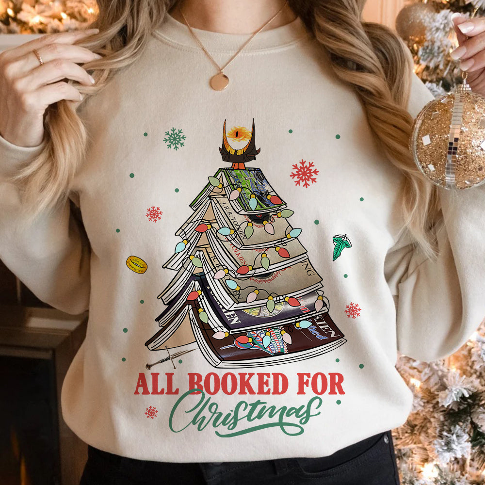 All Booked For Christmas - Book Lovers T-Shirt