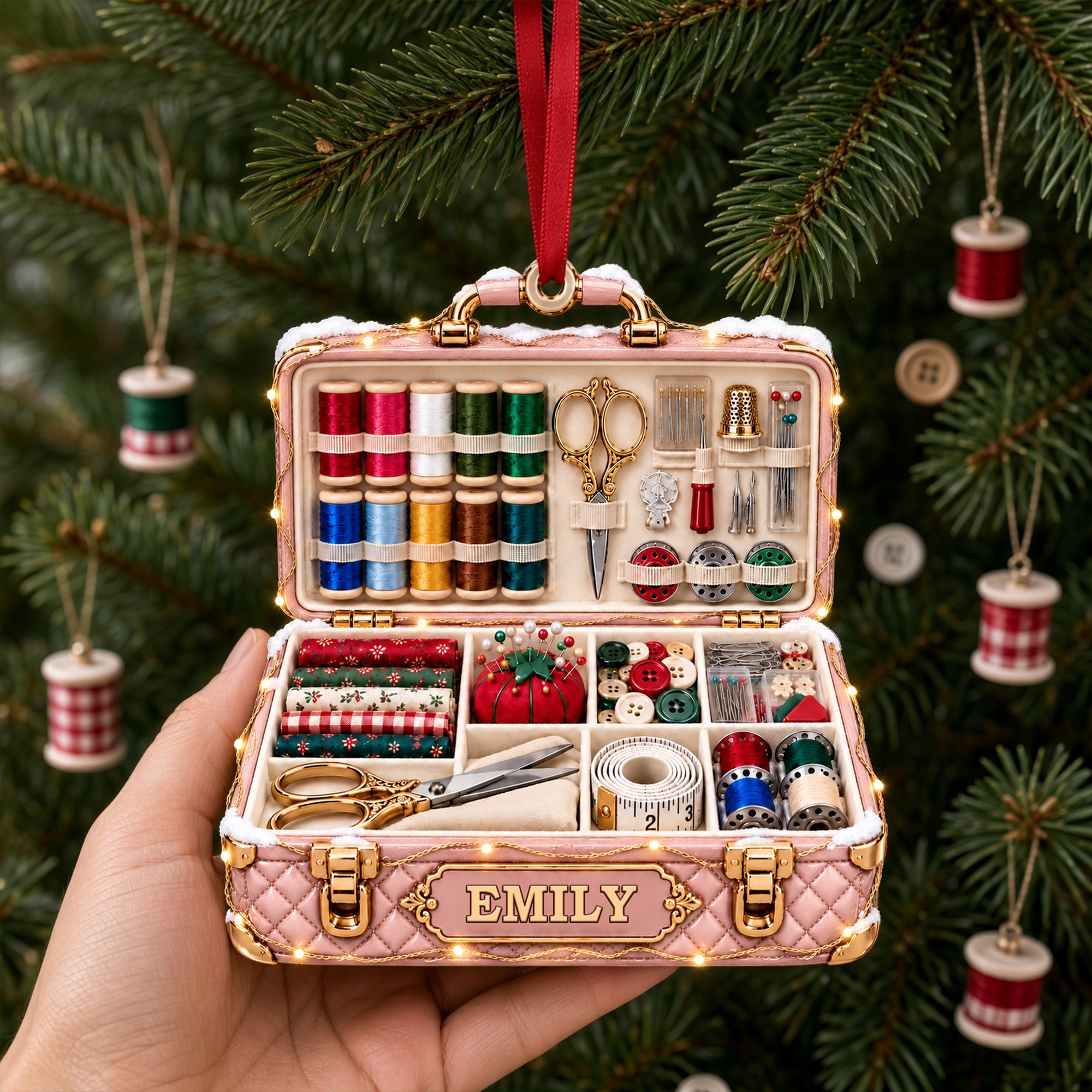 Sewing Christmas Ornament - Personalized Gifts For Sewing Lovers 10ttlu081026 Ornament PopCulturePrints
