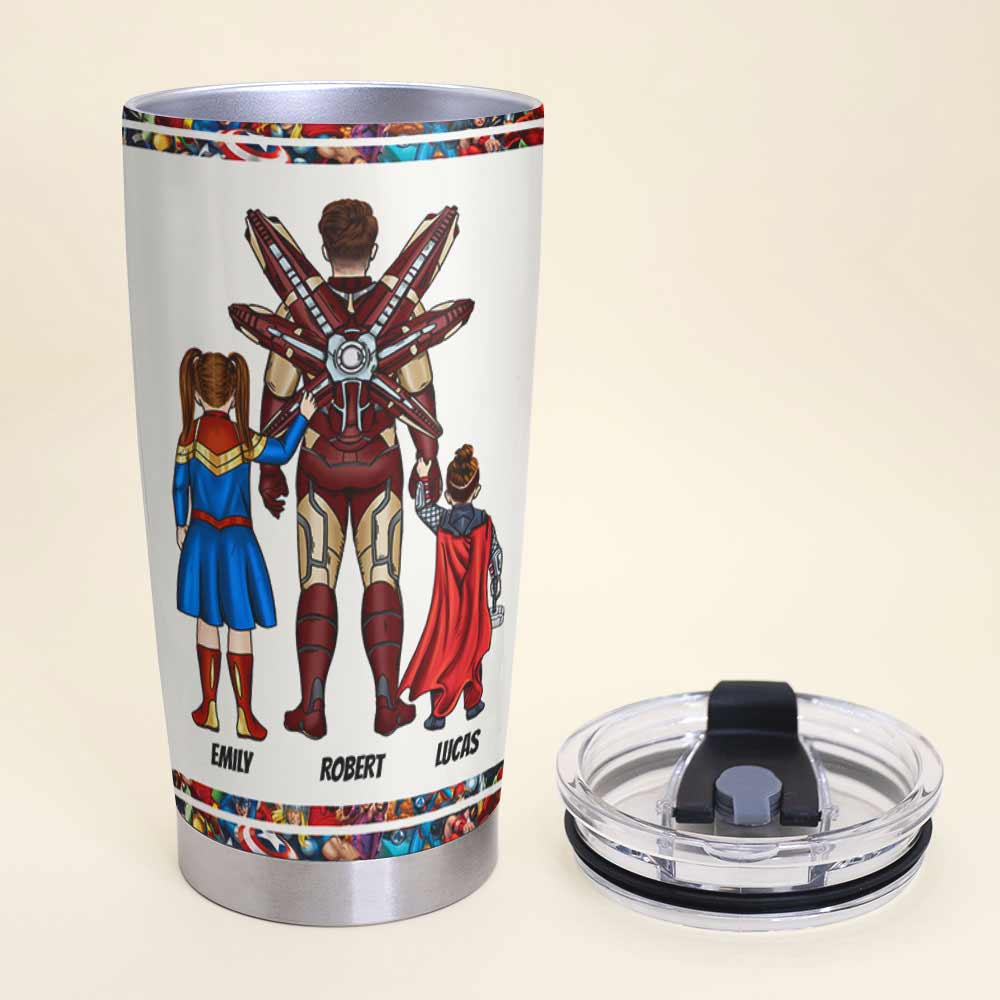 Daddy The One And Only Personalized Superhero Tumbler