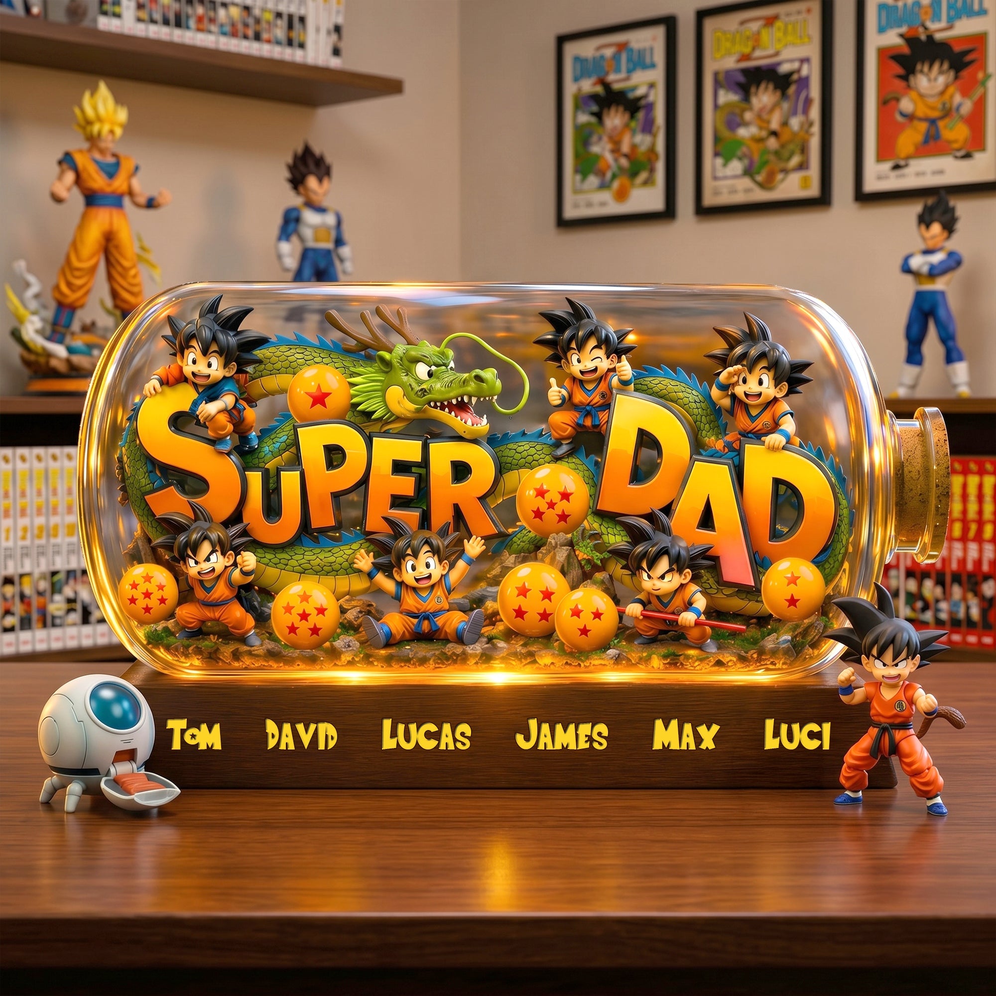 Super Dad Acrylic Plaque - Personalized Gift for Dads, Grandpas, and More Shaped Plaques PopCulturePrints