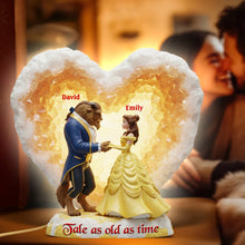 Load image into Gallery viewer, “A Tale as Old as Time” - Romantic Couple Acrylic Light Box - Personalized Gift for Couples Light Box PopCulturePrints
