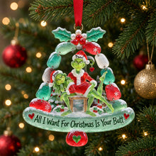 Load image into Gallery viewer, All I Want For Christmas Is Your Butt - Cheeky Mistletoe Couple Acrylic Ornament - Personalized Christmas Gifts for Couples
