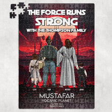 Load image into Gallery viewer, Personalized Family Jigsaw Puzzle – Galactic Adventure Theme Jigsaw Puzzles PopCulturePrints
