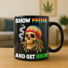 Load image into Gallery viewer, Show Pride And Get High Mug - Personalized Gift for LGBT Smokers Coffee Mug PopCulturePrints
