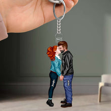 Load image into Gallery viewer, Personalized Kissing Couple Keychain - Perfect Gift for Couples Keychains PopCulturePrints
