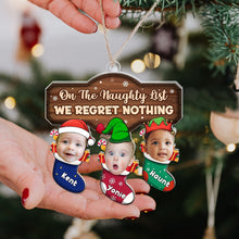 Load image into Gallery viewer, Personalized Kids Christmas Ornament: Naughty List Fun Ornament PopCulturePrints
