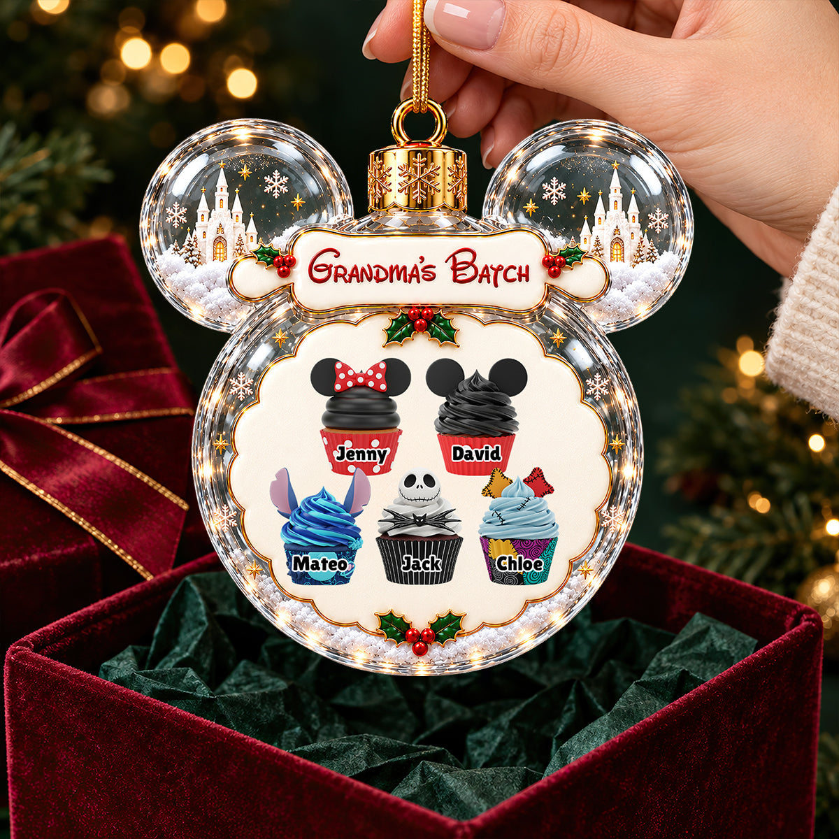 Grandma's Batch Ornament - Personalized Christmas Gifts For Grandma 02ohdt070926 Ornament PopCulturePrints