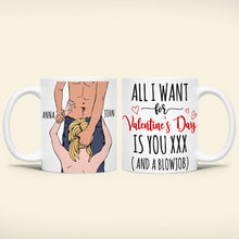 Load image into Gallery viewer, Custom Couples Coffee Mug – All I Want for Valentine&#39;s Day Is You Coffee Mug PopCulturePrints
