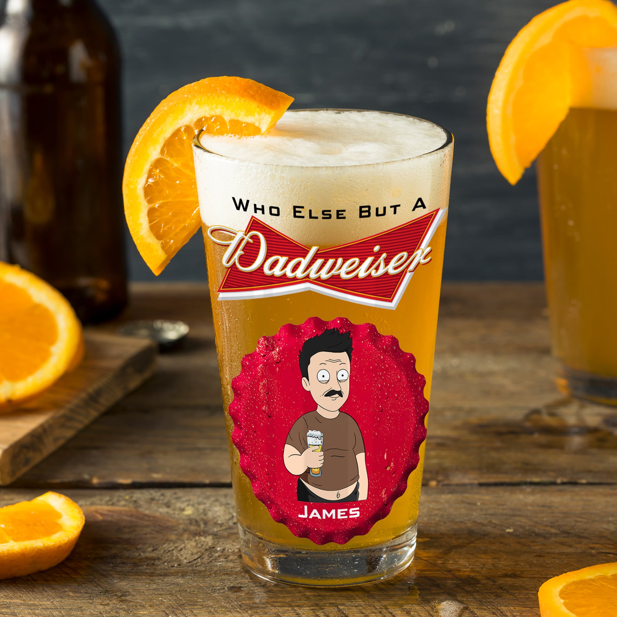 Personalized Dad Beer Glass - Novelty Gift for Father's Day Beer Glasses PopCulturePrints