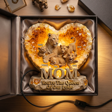 Load image into Gallery viewer, You're The Queen Of Our Pride - Personalized Acrylic Light Box Gift for Mom, Grandma, and Loved Ones Light Box PopCulturePrints

