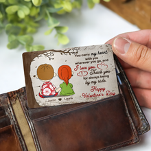Load image into Gallery viewer, Personalized Couple Wallet Card - Heartfelt Gift for Love Wallet Card PopCulturePrints
