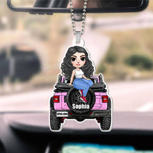 Load image into Gallery viewer, Personalized Couple Car Ornament - Custom Names
