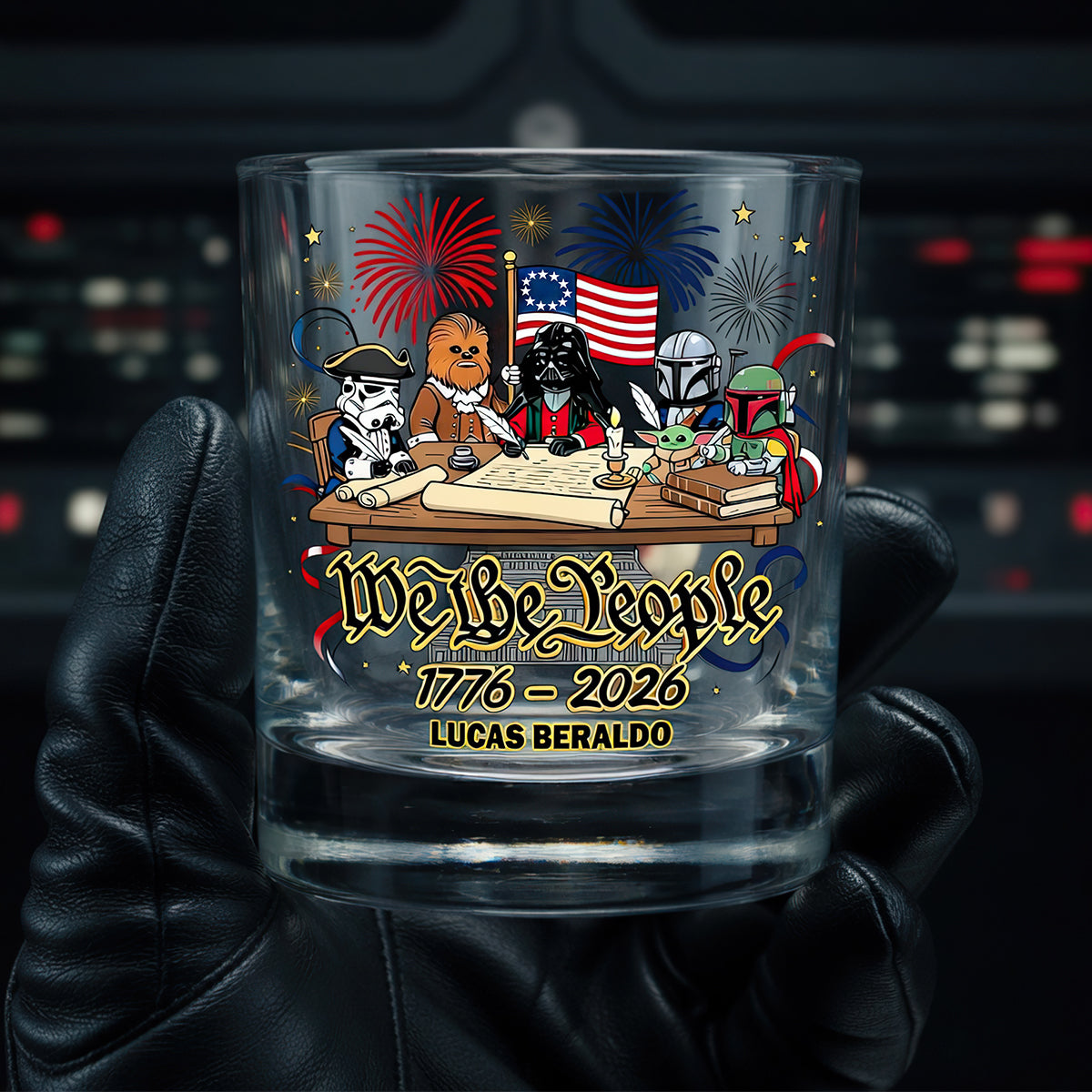Celebrate Freedom: Personalized Drinking Glass for Patriots