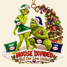 Load image into Gallery viewer, “House Divided But Our Love United” - Sport Lover Christmas Couple Ornament - Personalized Gifts for Couples Ornament PopCulturePrints
