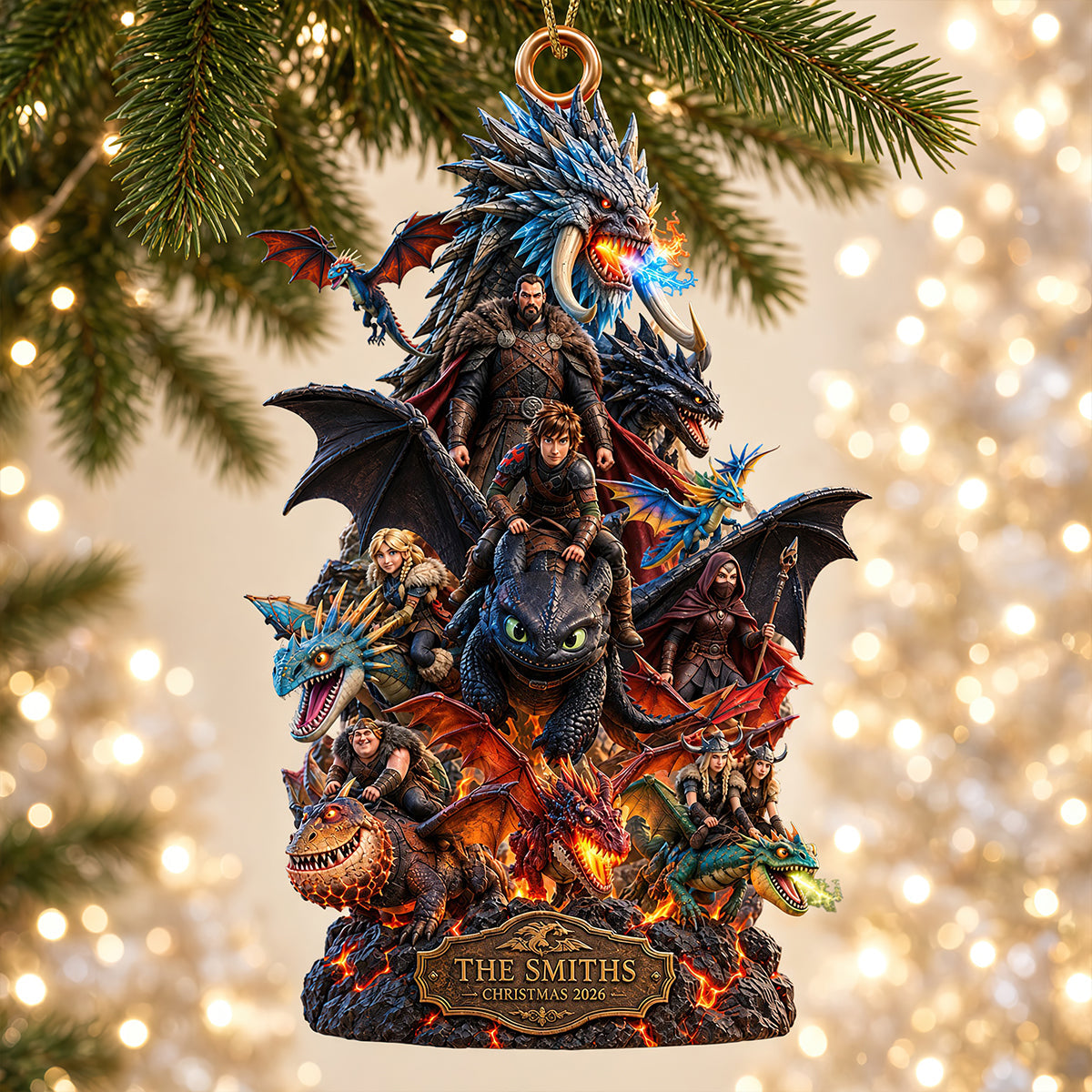 “Unleash the Legend!” - Personalized Legendary Creatures Trainer Ornament - Unique Gift for Fantasy Lovers, Kids, and More
