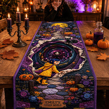 Load image into Gallery viewer, Enchanting Halloween Adventure - Personalized Spooky Table Runner
