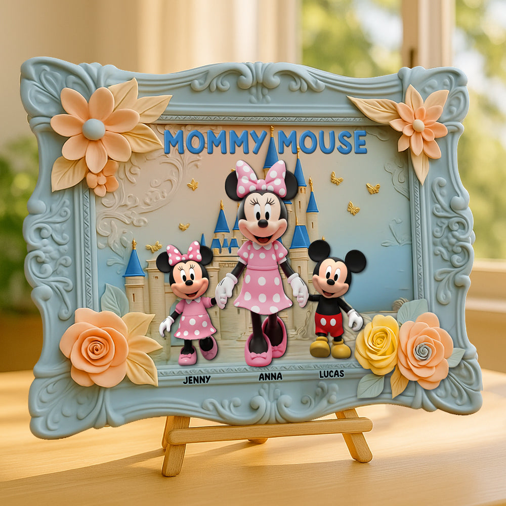 Create Magical Memories: Personalized Mommy Mouse Wood Sign - Unique Gift for Mom, Grandma & Family Wood Sign PopCulturePrints