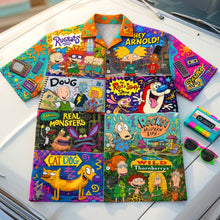 Load image into Gallery viewer, Relive the 90s with Our Cartoon Club Hawaiian Shirt - Personalized Gift for Nostalgia Lovers
