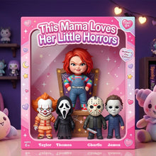 Load image into Gallery viewer, This Mama Loves Her Little Horrors - Personalized Horror Mom And Kids Acrylic Plaque Shaped Plaques PopCulturePrints
