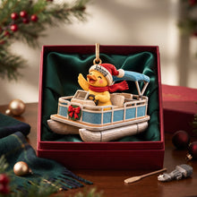 Load image into Gallery viewer, “Ducking Fun on the Water!” - Personalized Ornament for Pontoon Lovers
