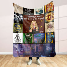 Load image into Gallery viewer, Personalized Magic School Blanket for Harry Potter Fans
