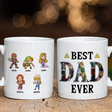 Load image into Gallery viewer, Personalized Best Dad Ever Coffee Mug - Pop Culture Characters
