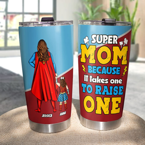 Personalized Super Mom Tumbler for Mother's Day Tumbler Cup PopCulturePrints