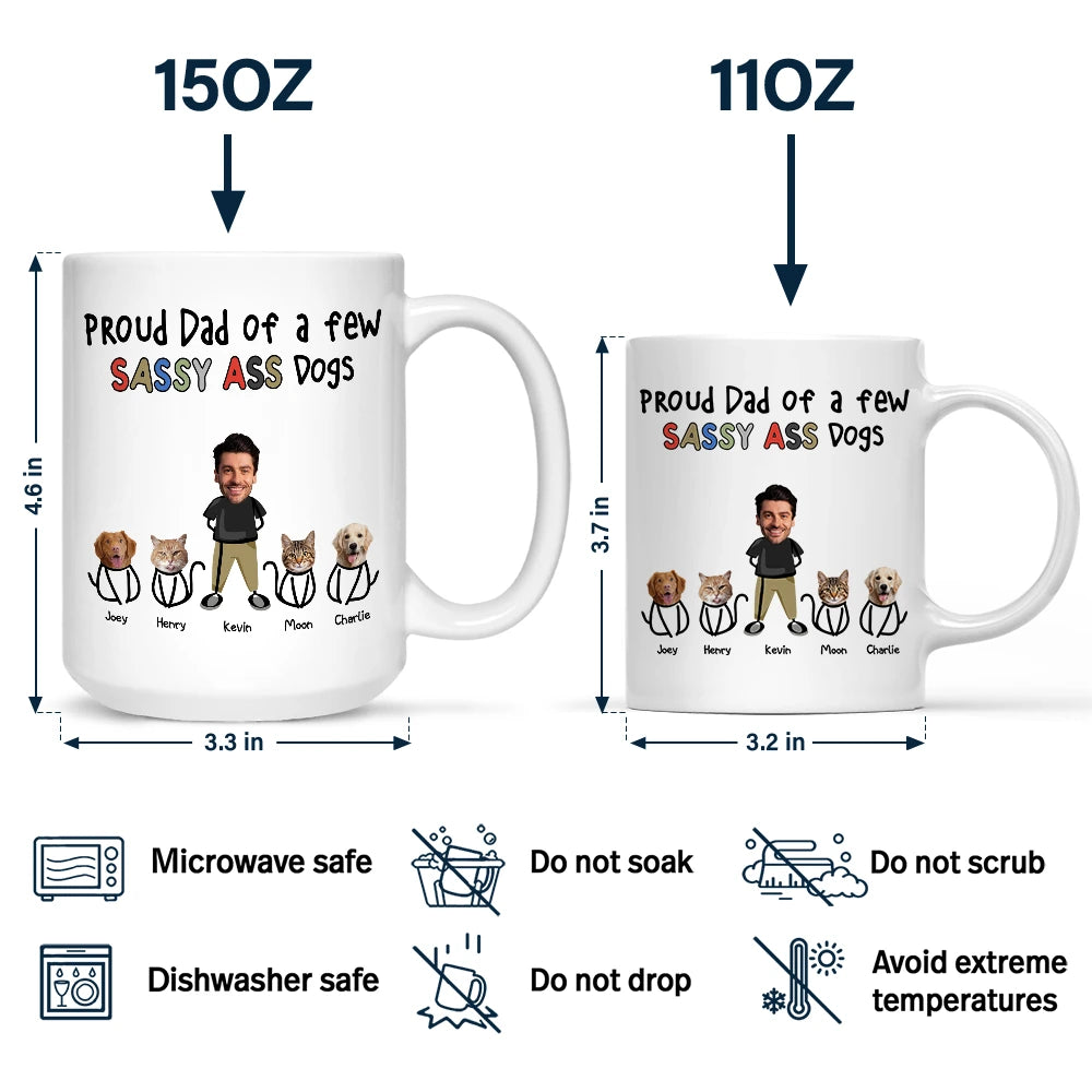 Proud Dog Dad - Custom Personalized Mug for Dog Lovers Mug PopCulturePrints