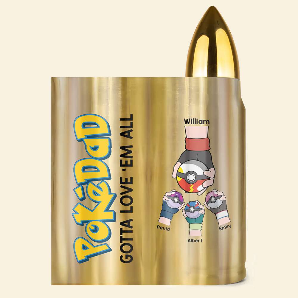 Personalized Bullet Tumbler for Dad - PokéDad Collection