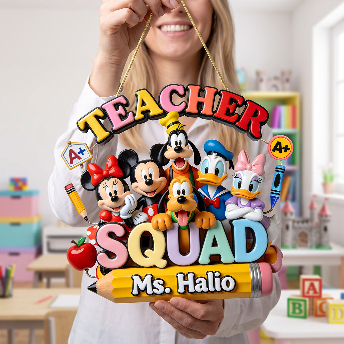 "Celebrate Your Teacher Squad!" - Personalized Teacher Acrylic Sign - A Unique Gift for Educators and School Staff Acrylic Sign PopCulturePrints