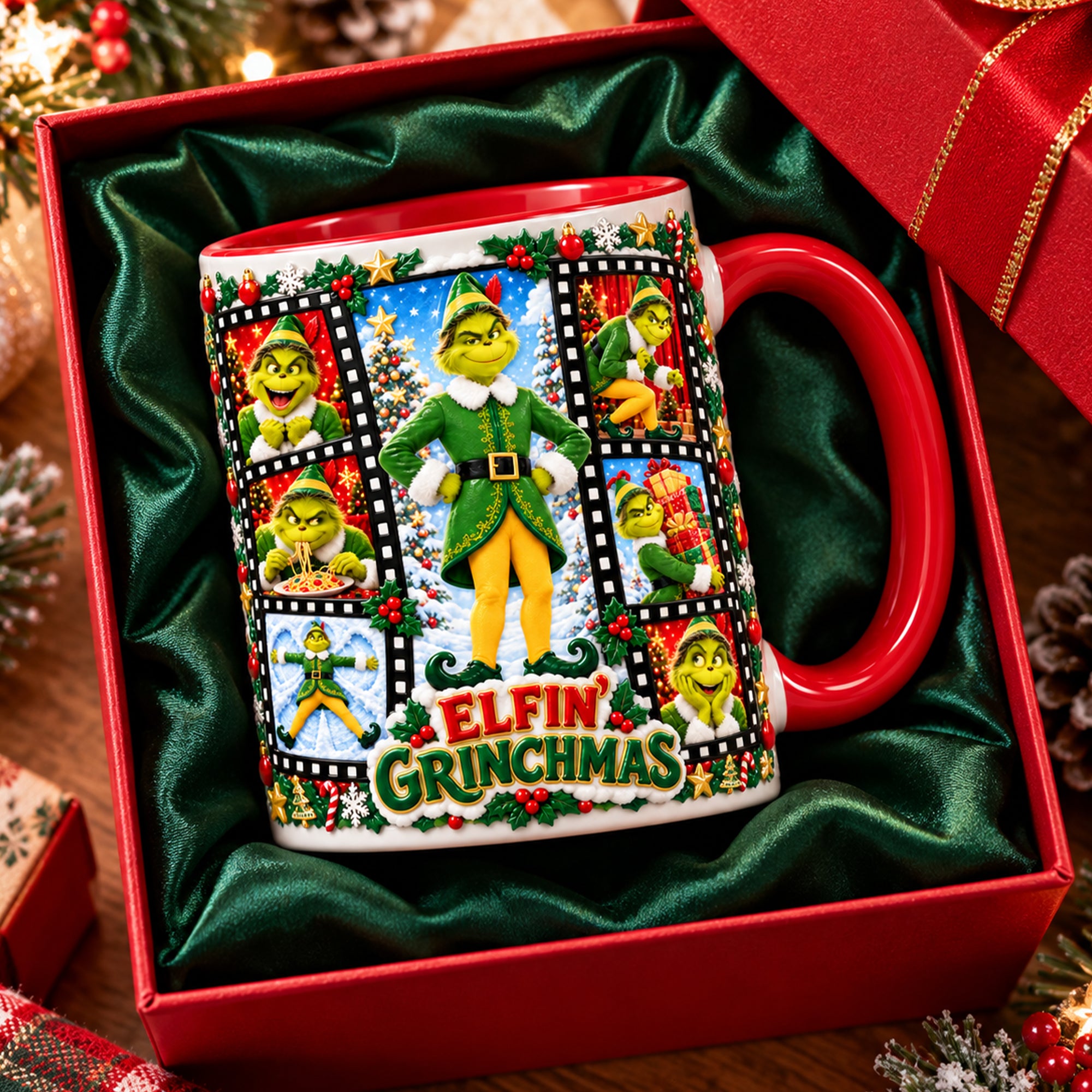 Naughty Pose Christmas Coffee Mug - Personalized Christmas Gifts 04PALU141026 Coffee Mug PopCulturePrints