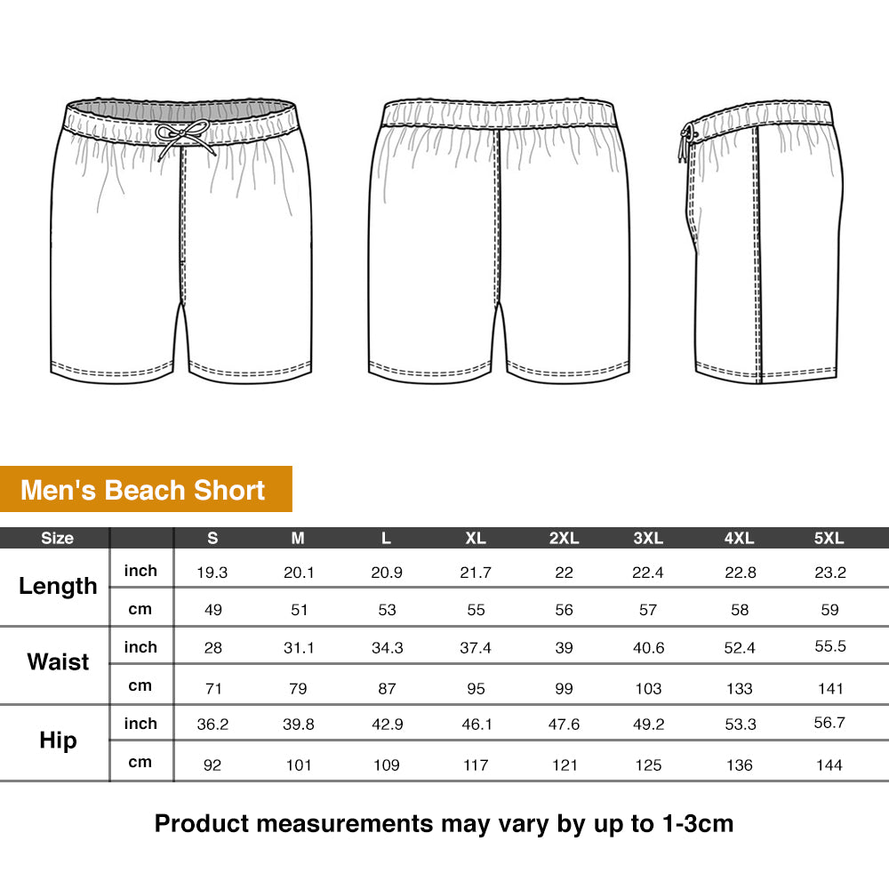 Let's Go to the Beach - Santa's Trip 3D Beach Shorts | Personalized Gifts for Him AOP Products PopCulturePrints