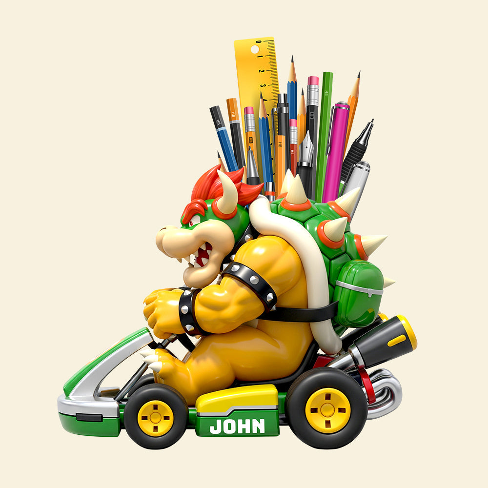 "Ride into Creativity!" - Racing Wooden Pen Holder - Personalized Gift for Kids Pen Holder PopCulturePrints