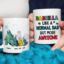 Load image into Gallery viewer, Dadzilla Personalized Mug - Awesome Dad Gift Coffee Mug PopCulturePrints
