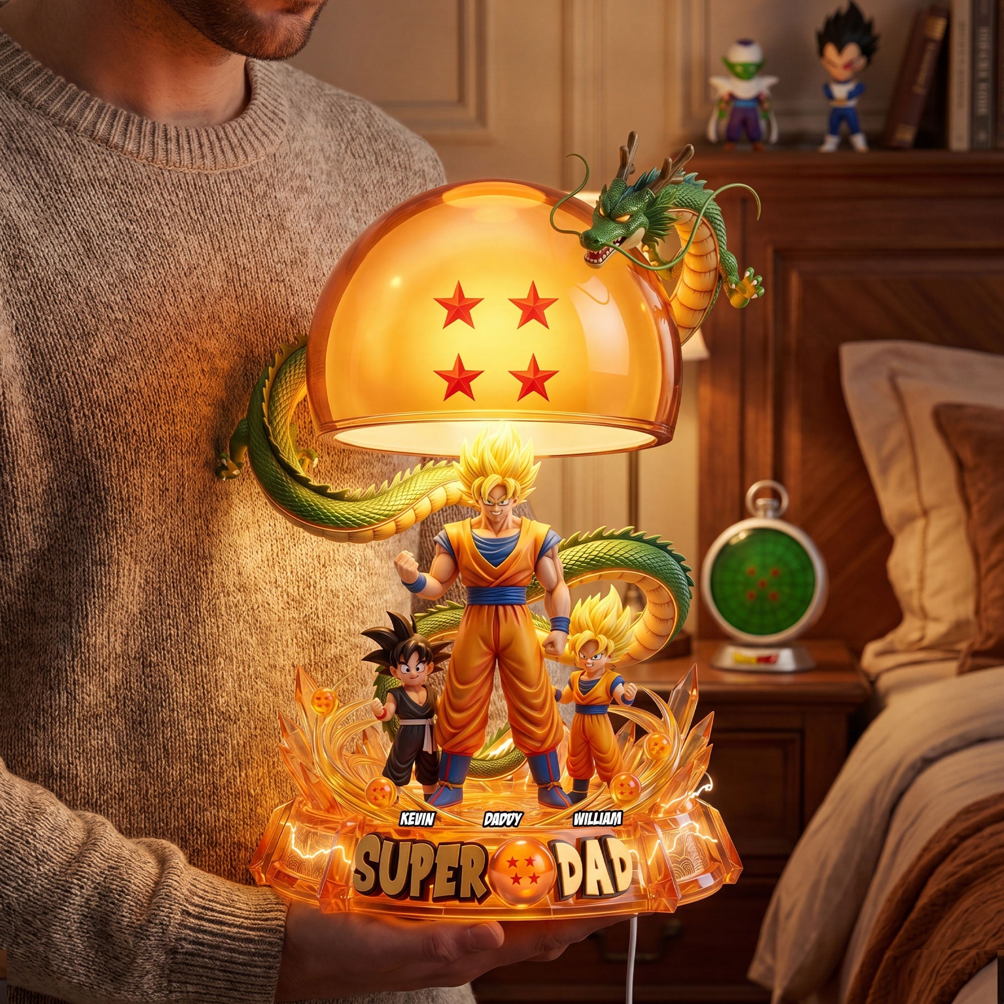 “Super Dad: The Ultimate Hero!” - Legendary Power Dad Acrylic Light Box - Personalized Gift for Dad, Grandpa, & Father Figures Light Box PopCulturePrints