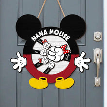 Load image into Gallery viewer, Personalized Nana Mouse Family Wood Sign Wood Sign PopCulturePrints
