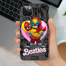 Load image into Gallery viewer, Personalized Besties Phone Case for Fans - Pink Heart Design
