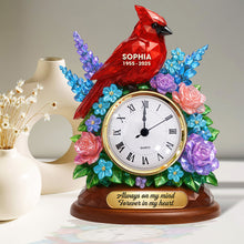 Load image into Gallery viewer, Always on my mind, Forever in my heart - Memorial Desk Clock Plaque, Personalized Gift for Loved Ones Clock Plaques PopCulturePrints
