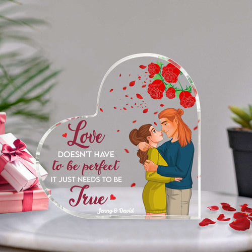 Personalized Romantic Acrylic Plaque - Perfect Couple Gift for Valentine's Day Gifts Decorative Plaques PopCulturePrints
