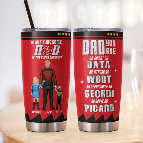 Personalized Sci-Fi Dad Tumbler - Unique Gift for Father's Day Tumbler Cup PopCulturePrints