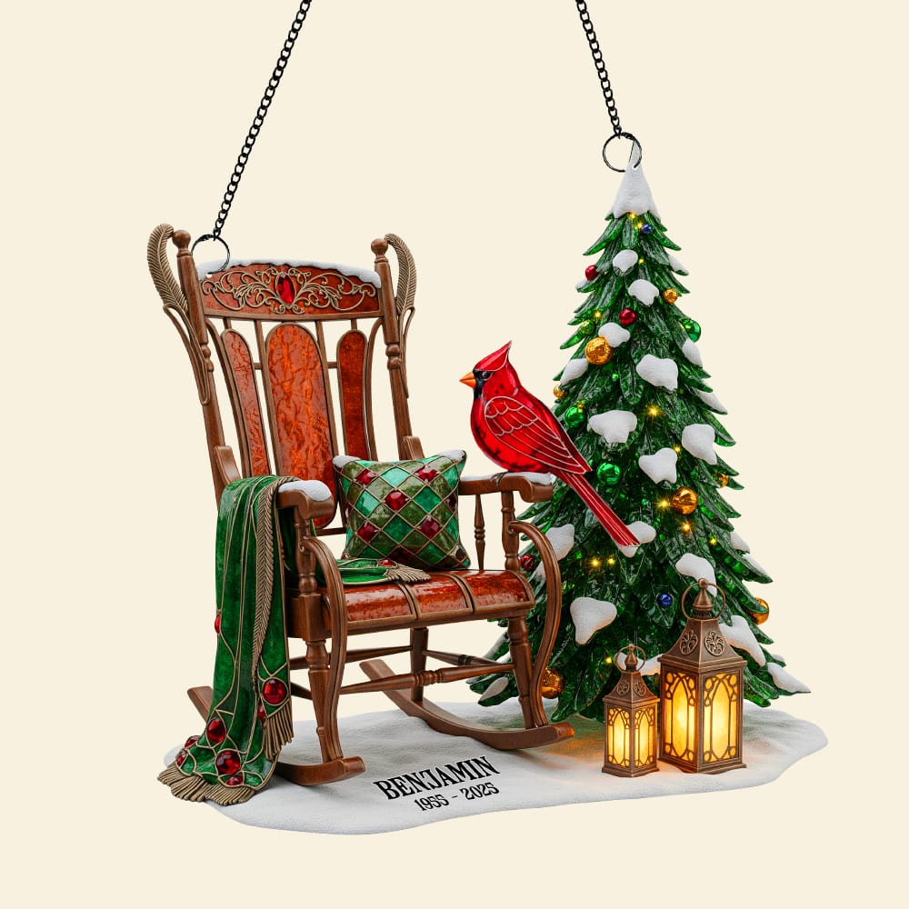 Memorial Cardinal Suncatcher Ornament - A Personalized Tribute for Cherished Family Memories Ornament PopCulturePrints