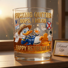 Load image into Gallery viewer, Cheers to New Beginnings - Personalized Happy Retirement Round Glass

