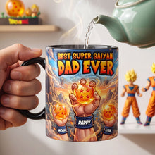 Load image into Gallery viewer, "Best Super Saiyan Dad Ever" - Personalized Coffee Mug for Dads, Grandpas, and Gift for All Fathers Coffee Mug PopCulturePrints
