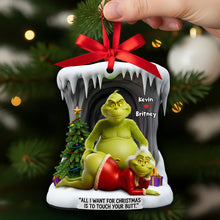 Load image into Gallery viewer, “All I Want for Christmas Is to Touch Your Butt” - Funny Old Couple Christmas Ornament - Personalized Gift for Couples Ornament PopCulturePrints
