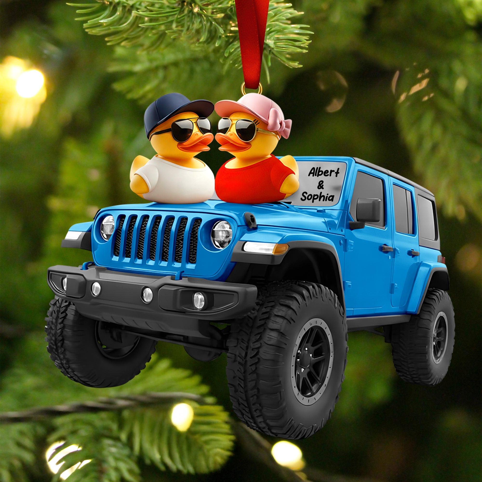 "I Ducking Love You" - Personalized Off-road Duo Ornament - Unique Gift for Couples, Friends, and Adventure Lovers Ornament PopCulturePrints