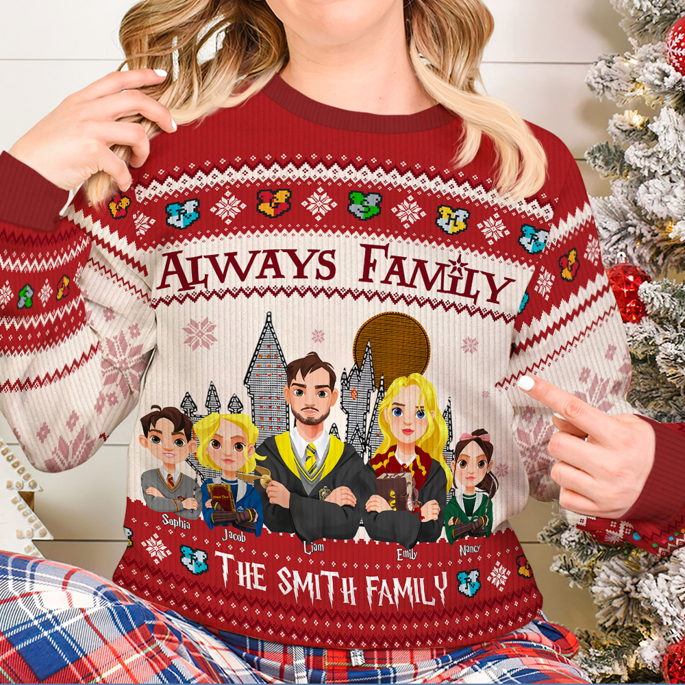 Personalized Family Themed Ugly Christmas Sweater